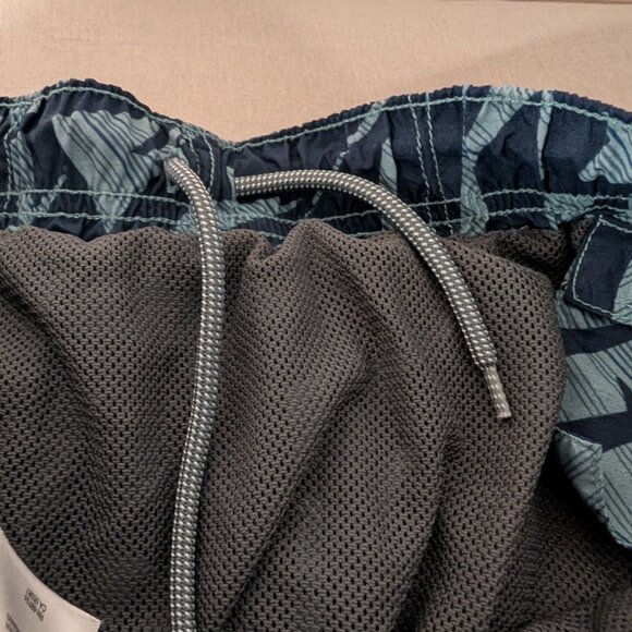 Columbia Men's Swim Shorts Blue Navy Palm Print Hidden Pocket Size Medium - Picture 4 of 12